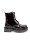 Elyse Women's Patent Leather Ankle Boots Burgundy