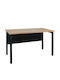 Schreibtisch Unit Holz Black / Natural mit Metallbeinen 120x60x75cm
