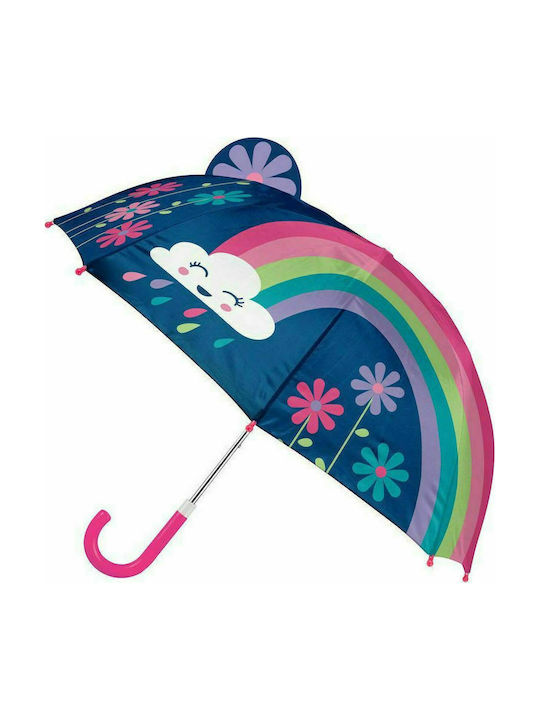 Stephen Joseph Kids Curved Handle Umbrella Pop Up Rainbow with Diameter 69cm Multicolour
