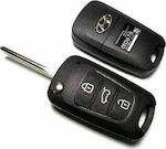 Foldable Car Key Shell with 3 Buttons for Hyundai i20/ i30 /ix20 /ix30, Kia Ceed /Rio /Sorento