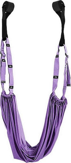 Aerial Yoga Hammock with Straps for Door Support Purple