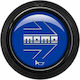 Momo Car Emblem Decoration Momo Steering Wheel Button Blue in Blue Color