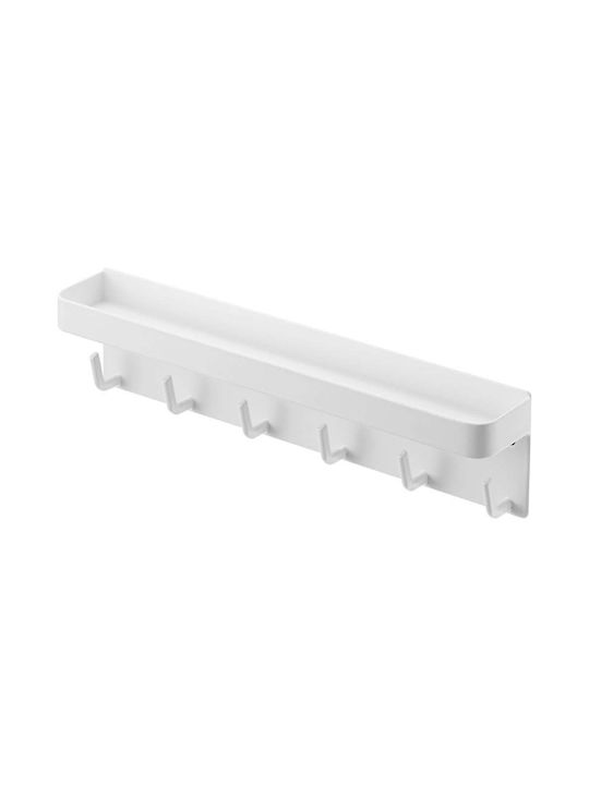 Yamazaki Wall Hanger Smart Metal 6 Hooks White ...
