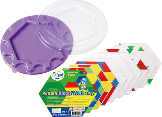 Gigo Pattern Blocks’ Circular Work Tray STEM Образователна Игра Образователни за 3+ години Години