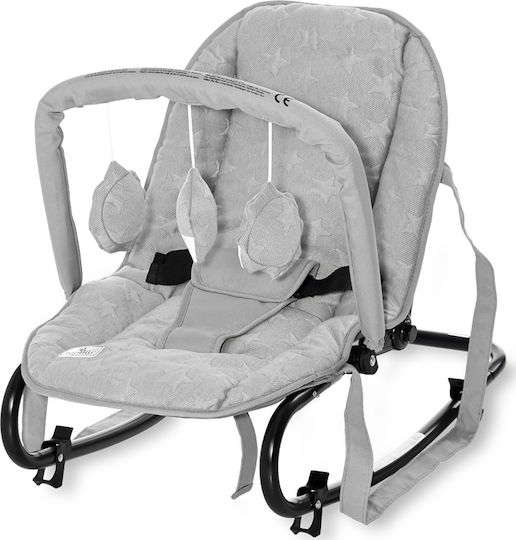 Lorelli Manual Baby Relax Eliza Luxe Cool Grey Stars for Child up to 9kg
