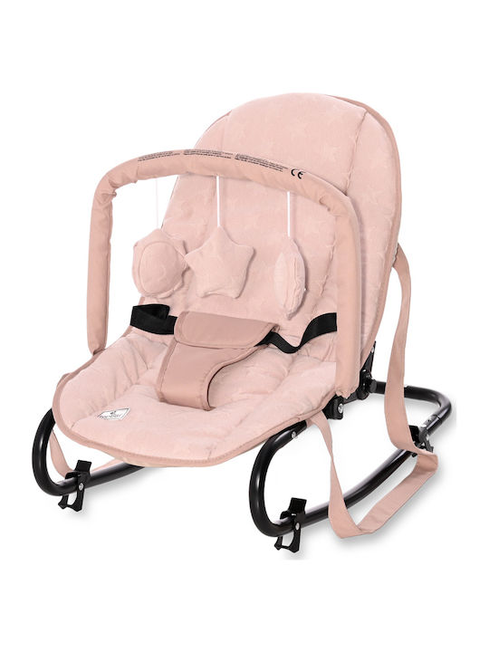 Lorelli Manual Baby Relax 2 in 1 Eliza Luxe Cameo Rose Stars for Child up to 9kg