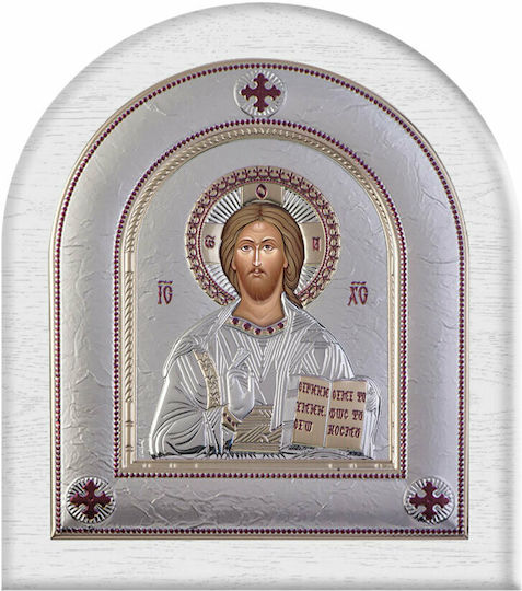 Slevori Εικόνα Исус Христос Silver 8.8x10см.