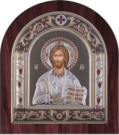 Slevori Εικόνα Jesus Christus Silber 8.8x10cm