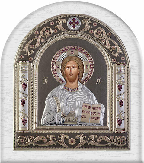 Slevori Εικόνα Jesus Christus Silber 8.8x10cm