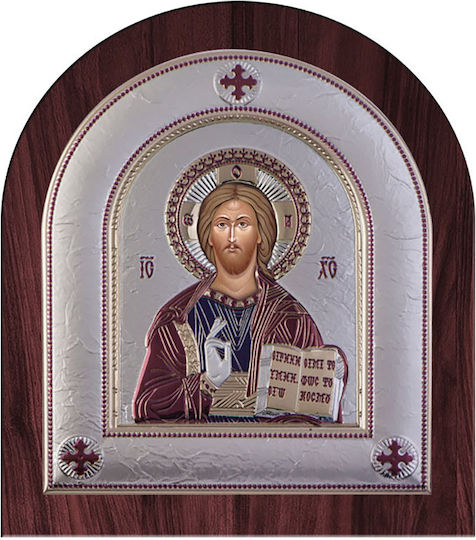 Slevori Εικόνα Jesus Christus Silber 8.8x10cm
