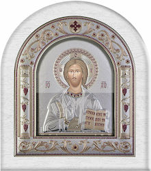 Slevori Εικόνα Jesus Christus Silber 8.8x10cm Slevori Εικόνα Jesus Christus Silber 8.8x10cm