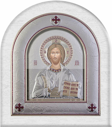Slevori Εικόνα Jesus Christus Silber 8.8x10cm