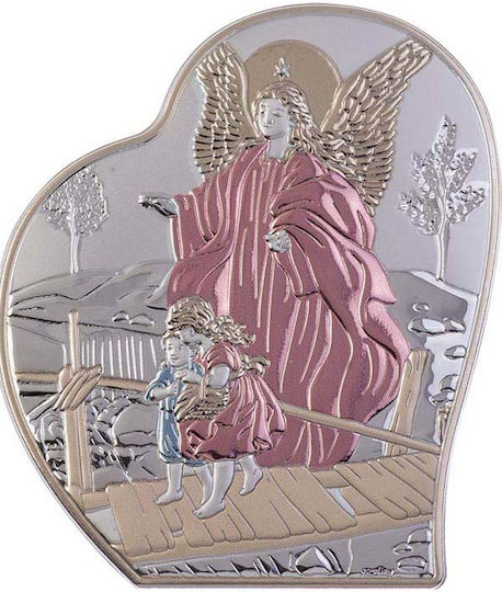 Slevori Image Guardian Angel Silver 4.4x5.4cm