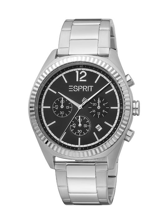 Esprit Ceas Cronograf Baterie cu Argintiu Brățară metalică