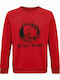 Sweatshirt unisex, Organic "Stay Punk", Red