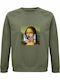 Sweatshirt Unisex, Organic "Monalisa Lollipop", Khaki