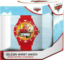 Diakakis Kids Analog Watch Cars Watch with Rubber/Plastic Strap Red