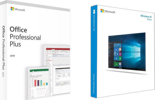 Microsoft Windows 10 Home 32/64-bit + Office Professional Plus 2019 1 Лицензия Многоезичен в Електронен формат