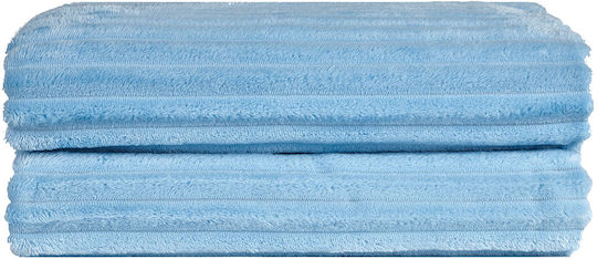 Kentia Jason Κουβέρτα Fleece Υπέρδιπλη 230x230εκ. Ciel