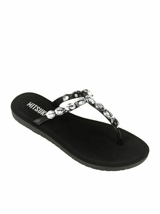 Mitsuko Women's Flat Sandals in Black Color