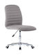Rotating Chair Visitor with Wheels in Gray Color 56x43x84cm 4pcs