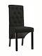 Dining Room Fabric Chair Black 42x57x95cm 2pcs