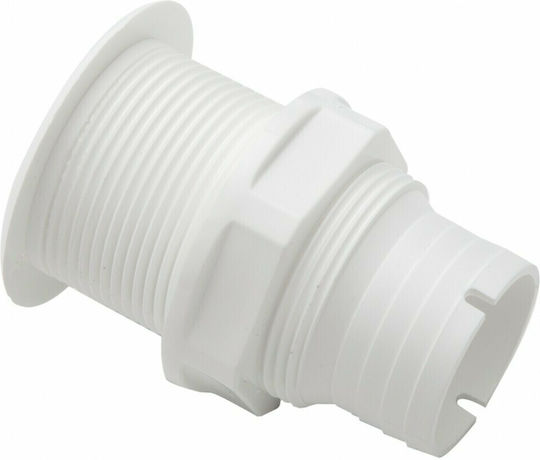 Eval Boat Gutter Water Flow with Thread 1-1/2" White