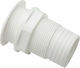 Eval Jgheaburi Σκάφους Debit de apă cu filet 1-1/2" Alb