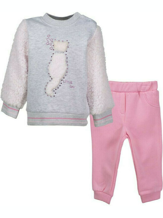 Baby girl tracksuit set 1720 Grey