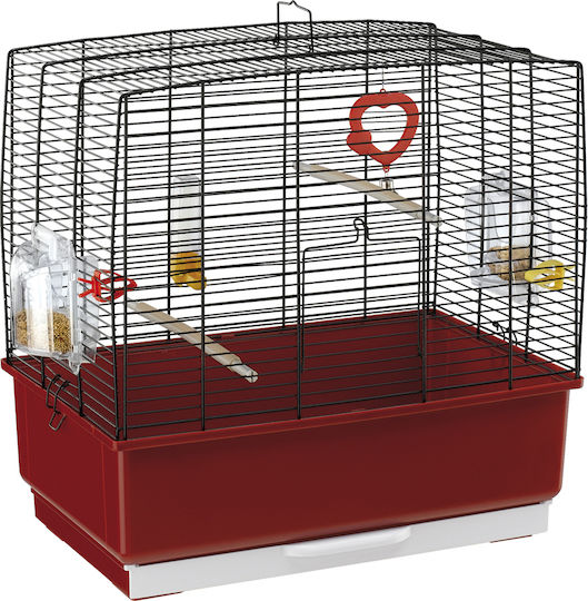 Ferplast Bird Cage Rekord 3 Red/ Black 48.5x30x49cm. Red