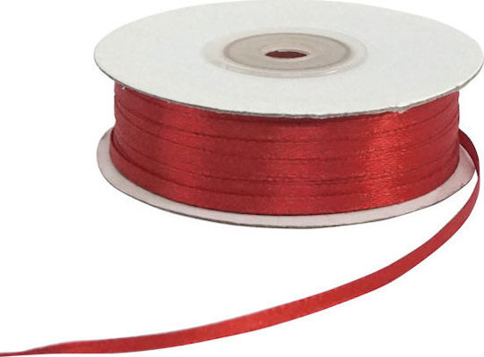 Marhome Satin Panglică Cu două fețe Monocromie Roșu 91metri cu lățime 3mm