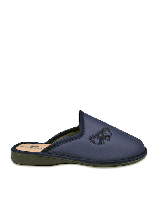 Spesita Winter Damen Hausschuhe Marineblau