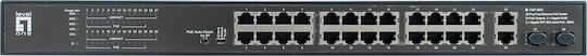 Level One FGP-2831 Unmanaged L2 PoE+ Switch με 24 Θύρες Gigabit (1Gbps) Ethernet και 2 SFP Θύρες