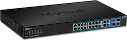 Trendnet TPE-1620WSF Managed L2 PoE+ Switch with 16 Gigabit (1Gbps) Ethernet Ports and 4 SFP Ports