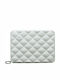 Quilted Passport Small Women's Wallet Cards with RFID White