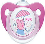 Nuk Orthodontischer Schnuller Silikon Trendline Peppa Pig Peppa Pink mit Etui für 6-18 Monate 1Stück