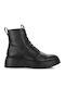 Women's Leather Combat Boots Black