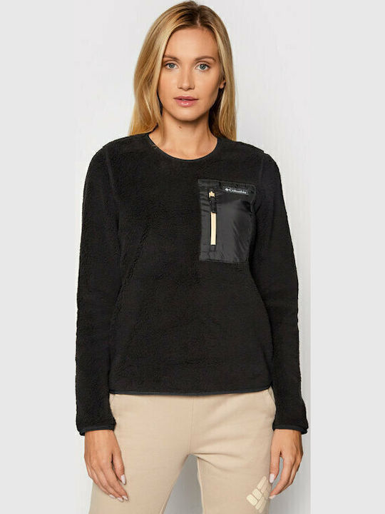 West Bend Winter Women's Fleece Blouse Long Sleeve Black