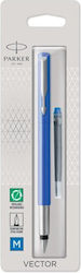 Parker Vectorpen Ανταλλακτική Μύτη Πένας Medium Μπλε με Μπλε Μελάνι