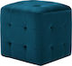 Stool For Living Room Upholstered with Velvet Blue 2pcs 30x30x30cm