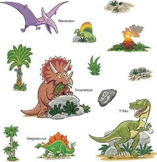 OIKOPEN Kinder Wandsticker Wand Dinosaurier 12Stück