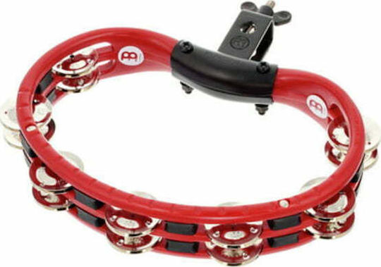 Meinl Traditional ABS Tambourine, Steel Jingles Κόκκινο Πλαστικό Ντέφι Hi-Hat με Διπλή Σειρά Ζίλιες