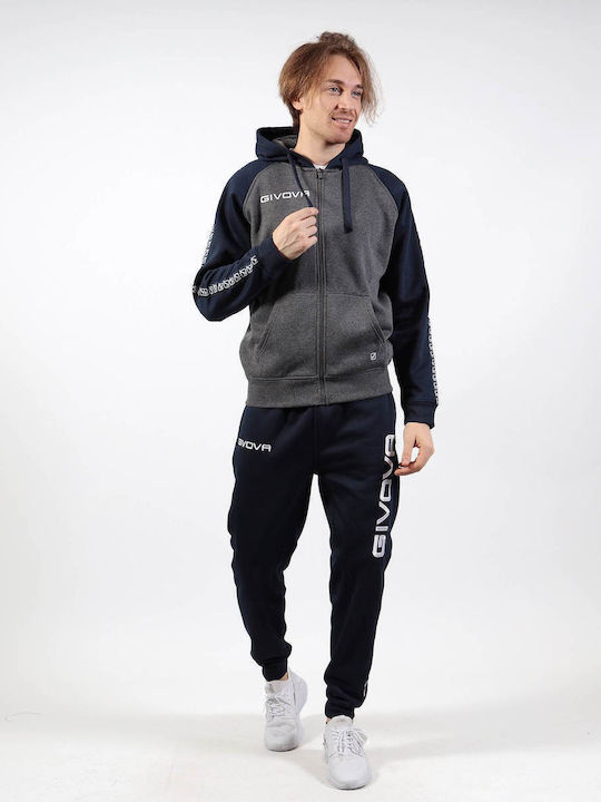 Givova Tuta Italia Football Tracksuit with Elastic Gray LIM04-2304