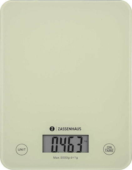 Zassenhaus Balance Digital Kitchen Scale Up To 5kg Cool Cream