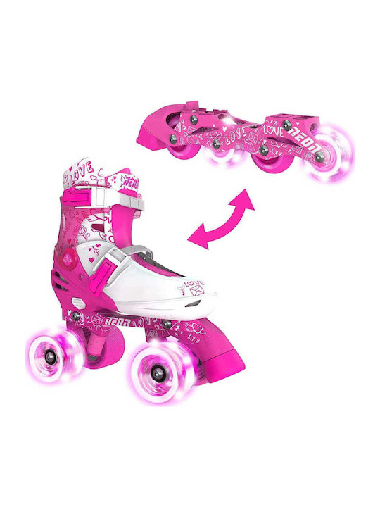 Y Volution Neon Combo Quad Αυξομειούμενα Rollers Ροζ Παιδικά