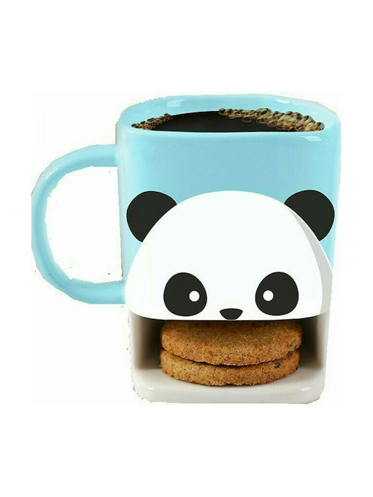 Total Gift Panda Biscuit Cană Ceramică Albastru 250ml 1buc