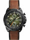 Fossil Bronson Men's Watch 50mm Battery with Brown Leather Strap