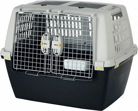 Stefanplast Touring Iata Gray Dog Transport Cage with Wheels 80x58.5x62cm