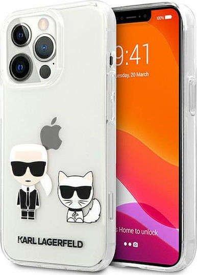 Karl Lagerfeld Karl & Choupette Umschlag Rückseite Kunststoff Transparent (iPhone 13 Pro Max)