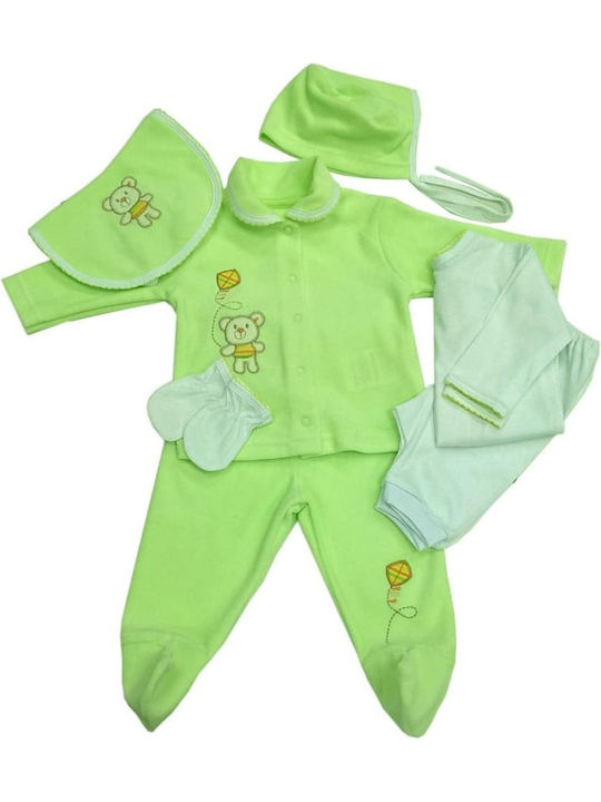 Kids' Set with Pants Winter 6pcs Green